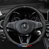 Anti Slip 3D Embossed Carbon Fiber Leather Car Steering Wheel Cover Universal Fit