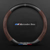 Anti Slip 3D Embossed Carbon Fiber Leather Car Steering Wheel Cover Universal Fit