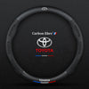 Anti Slip 3D Embossed Carbon Fiber Leather Car Steering Wheel Cover Universal Fit