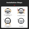 Breathable Anti Slip Leather Car Steering Wheel Cover Universal Fit