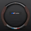 Anti Slip 3D Embossed Carbon Fiber Leather Car Steering Wheel Cover Universal Fit