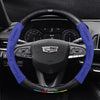 Anti Slip 3D Embossed Carbon Fiber Leather Car Steering Wheel Cover Universal Fit