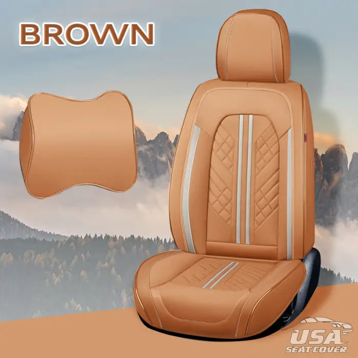 Us Zetas 2023 Full Set Universal Breathable Waterproof Vehicle Leather Cover For Cars Suv Pick-Up